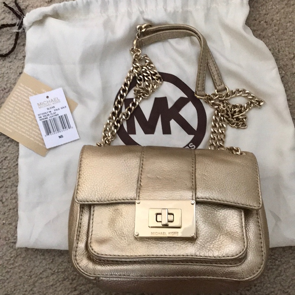 Michael Kor gold sloan bag